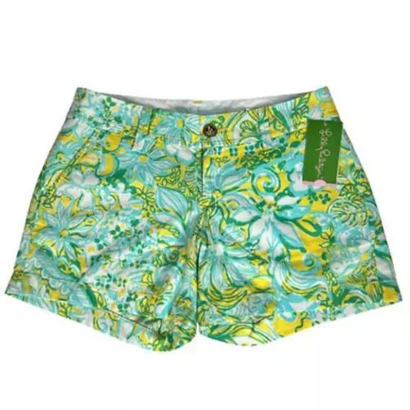 Lilly Pulitzer Pants - Lilly Pulitzer Womens Callahan Beach Gypsies  Shorts Dandelion Yellow Sz 00 New